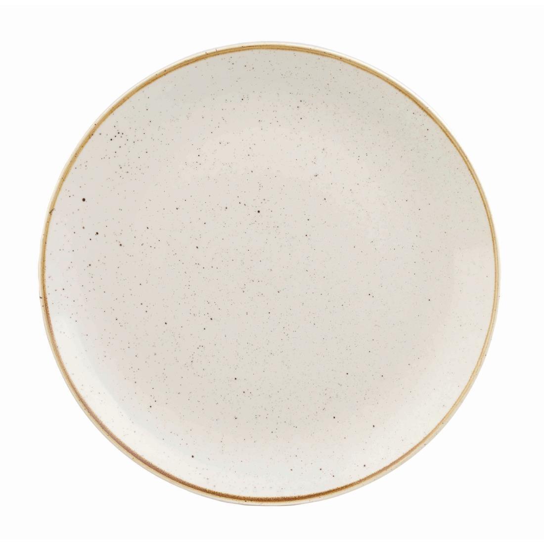 Churchill Stonecast Round Coupe Plate Barley White 200mm (Pack of 12) - DK519  - 1