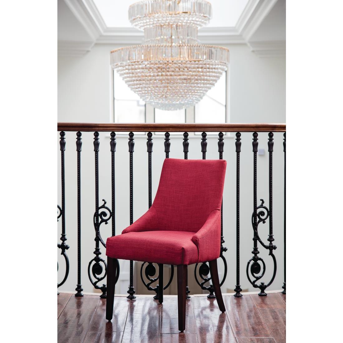 Bolero Dark Red Finesse Dining Chairs (Pack of 2) - CF368  - 6