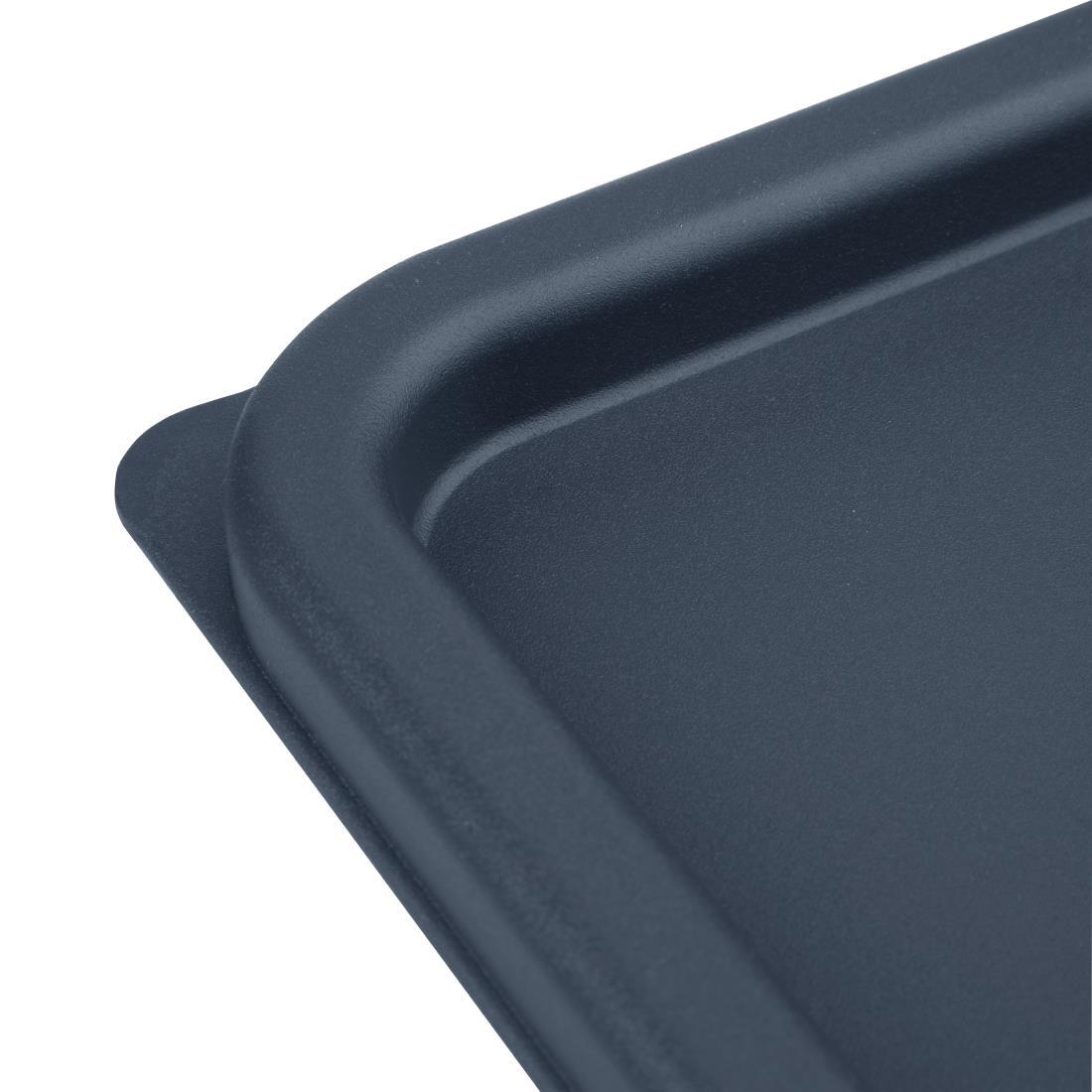 Hygiplas Square Food Storage Container Lid Blue Small - CF043  - 4