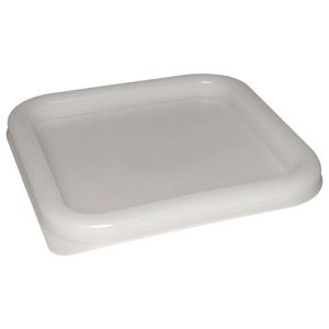 Hygiplas Square Food Storage Container Lid White Large - CF051  - 1