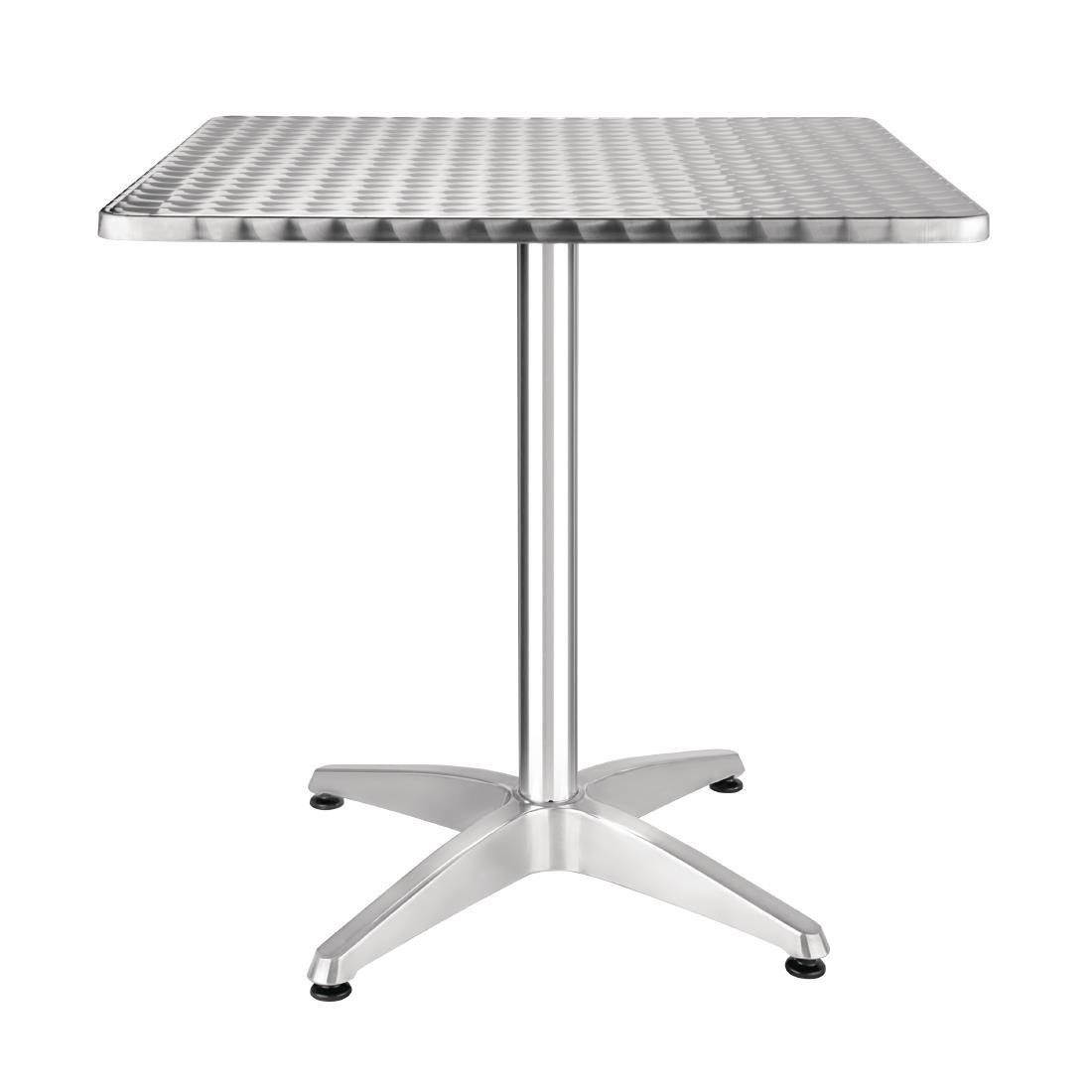 Bolero Square Stainless Steel Bistro Table 700mm - CG834  - 1