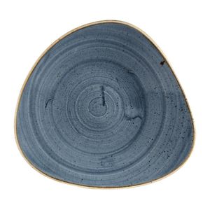 Churchill Stonecast Triangular Shallow Bowls Blueberry 272mm (Pack of 12) - DY799  - 1
