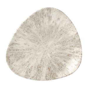 Churchill Stone Agate Grey Lotus Plate 228mm (Pack of 12) - FR050  - 1