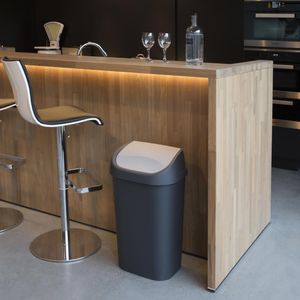 Curver Polypropylene Swing Bin Black 50Ltr - DN847  - 3