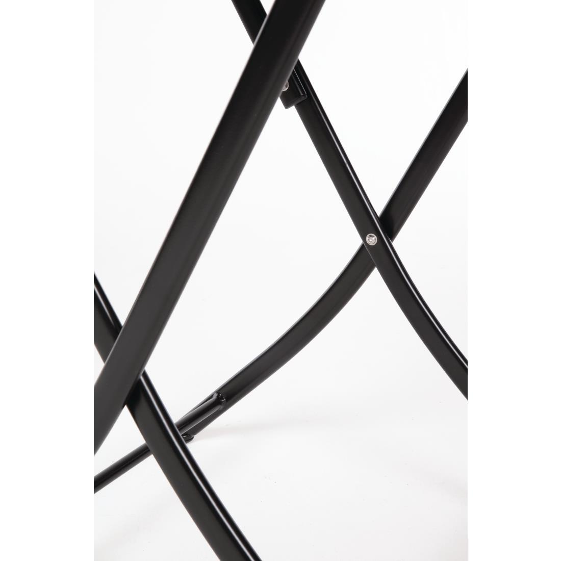 Bolero Square PE Wicker Folding Table Black 600mm - GL302  - 7