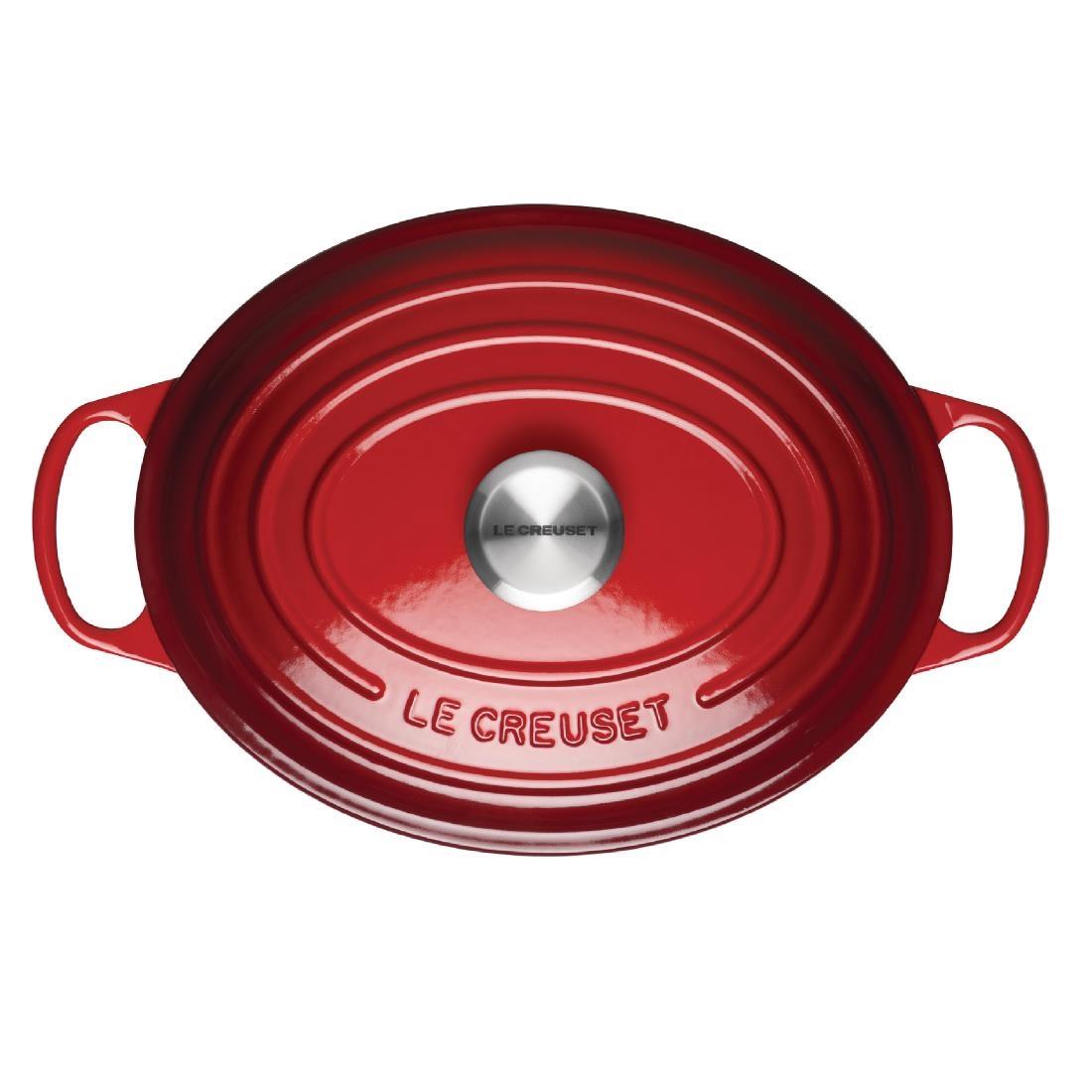 Le Creuset Cast Iron Oval Casserole 27cm 4.1L Cerise - DR463  - 2