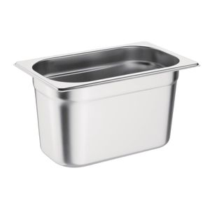 Vogue Stainless Steel 1/4 Gastronorm Pan 150mm - K820  - 1