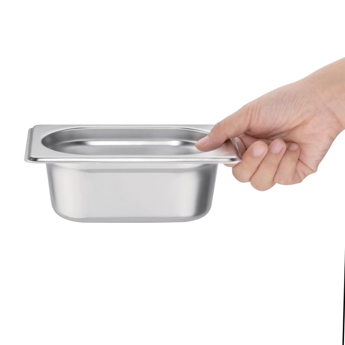 Vogue Stainless Steel 1/9 Gastronorm Pan 65mm - K824  - 3
