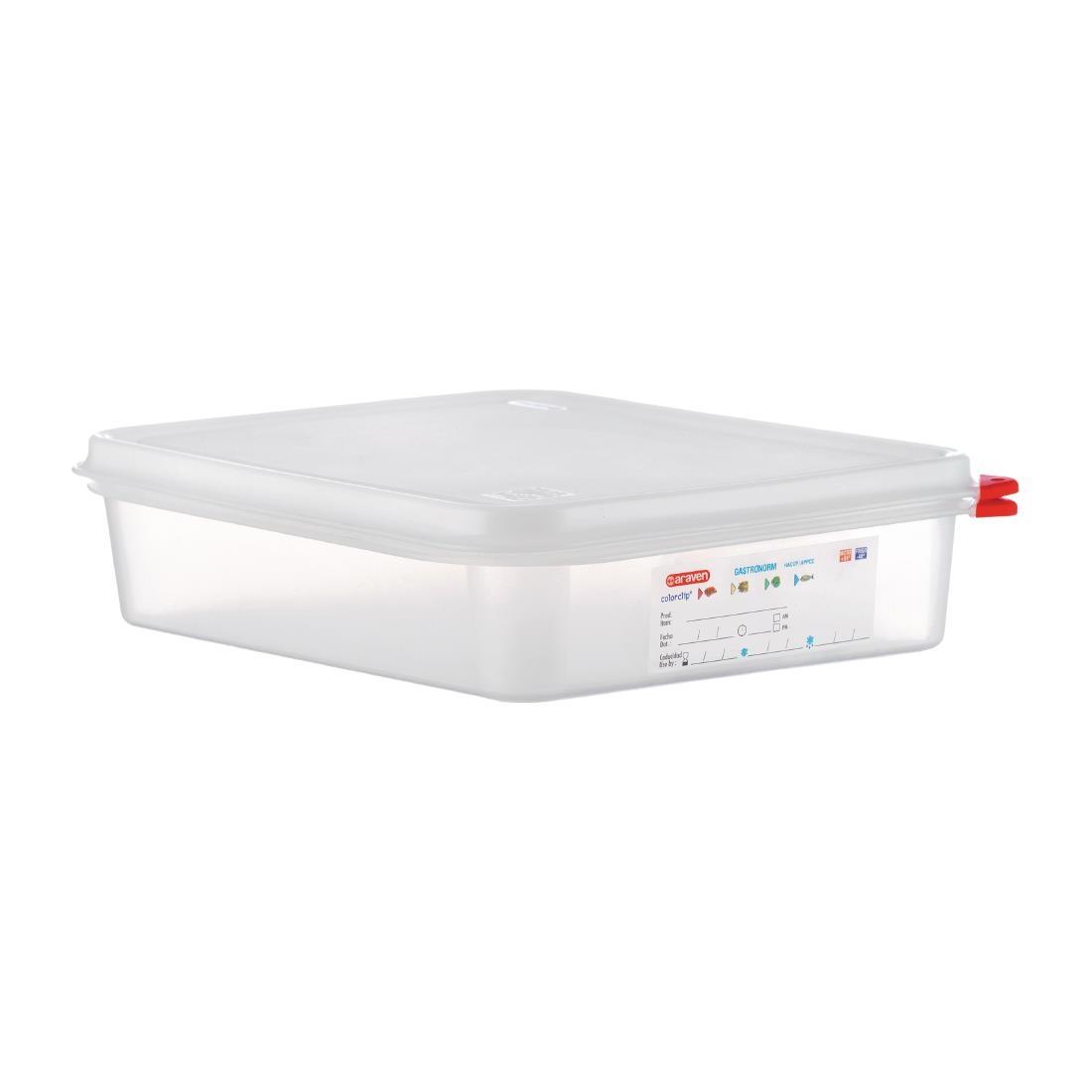Araven Polypropylene 1/2 Gastronorm Food Containers 4L (Pack of 4) - GL261  - 2