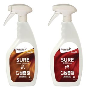 SURE Cleaner and Degreaser / Grill Cleaner Refill Bottles 750ml (6 Pack) - FA403  - 1
