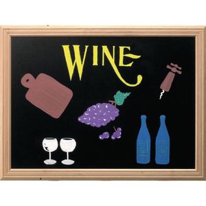 Securit Wall Mounted Blackboard 1000 x 800mm Mahogany - E086  - 3