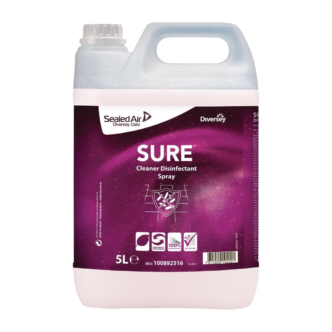 SURE Cleaner and Disinfectant Ready To Use 5Ltr (2 Pack) - FA240  - 1