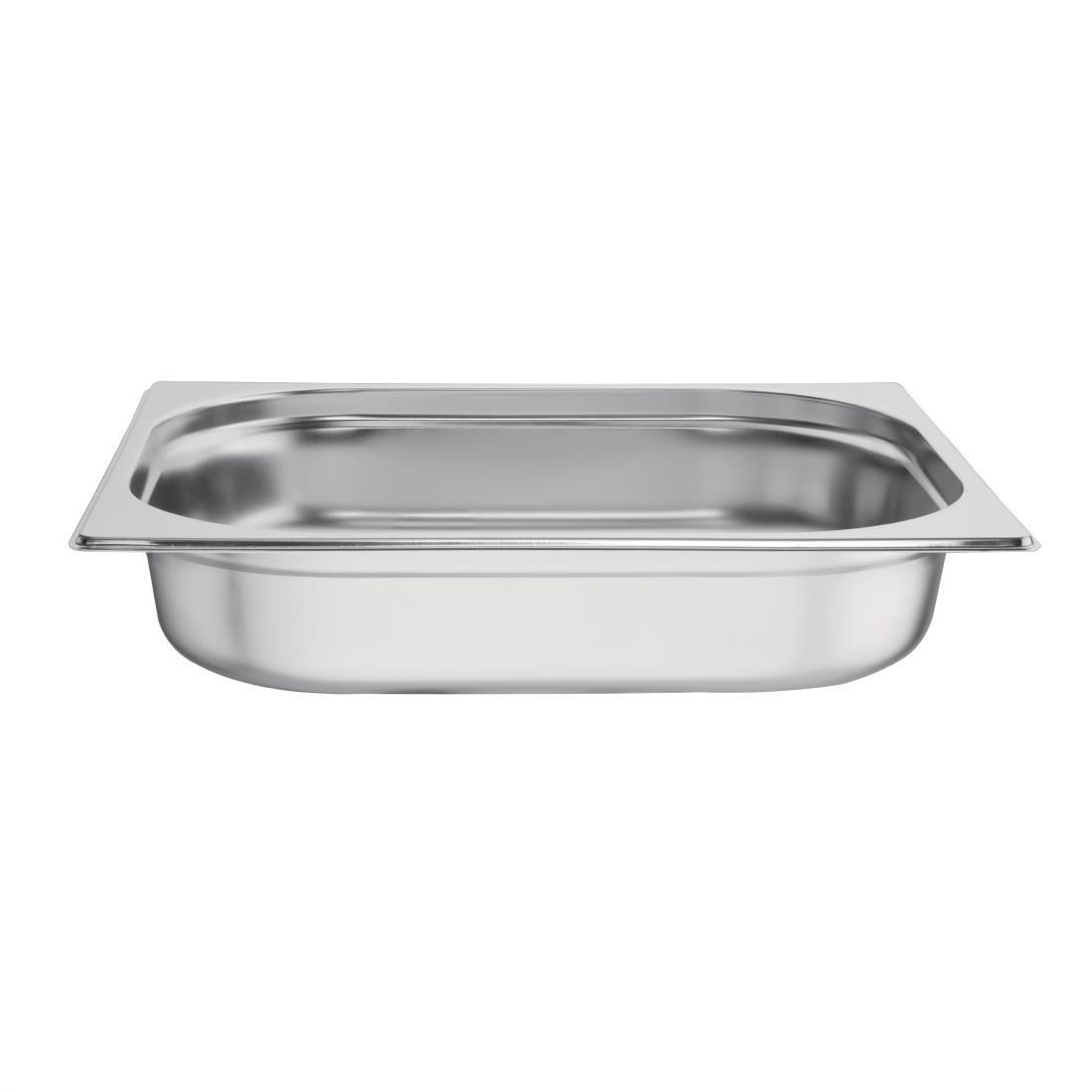 Vogue Stainless Steel 1/2 Gastronorm Pan 65mm - K927  - 2