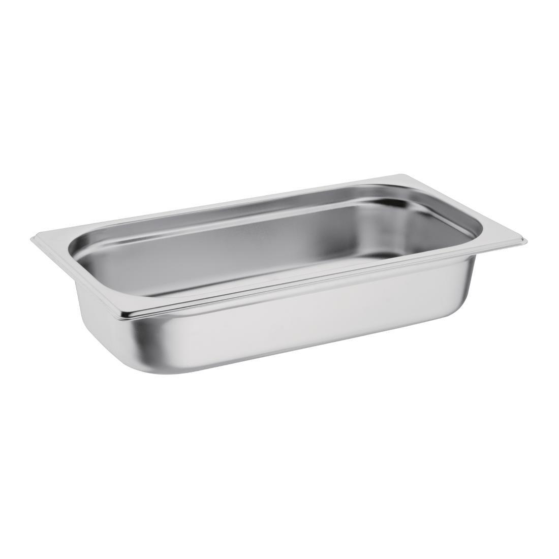 Vogue Stainless Steel 1/3 Gastronorm Pan 65mm - K929  - 1