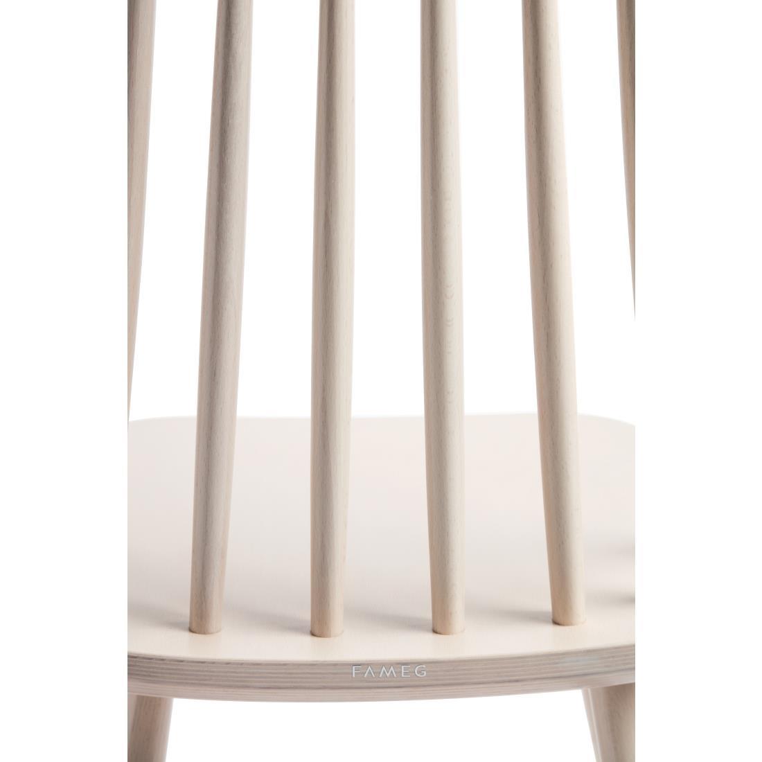 Fameg Farmhouse Angled Side Chairs White (Pack of 2) - DC354  - 5