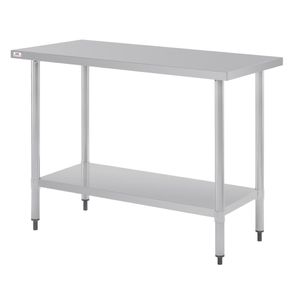 Nisbets Essentials Self Assembly Stainless Steel Table 1200 x 600mm - DF677  - 1