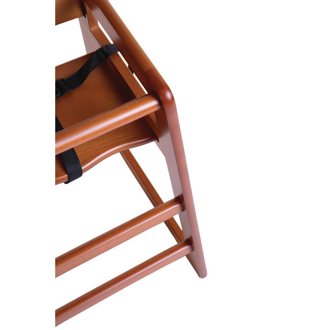 Bolero Wooden Highchair Dark Wood Finish - DL901  - 3