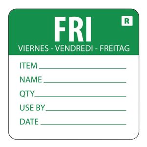 Vogue Removable Day of the Week Label Friday (Pack of 500) - L070  - 1