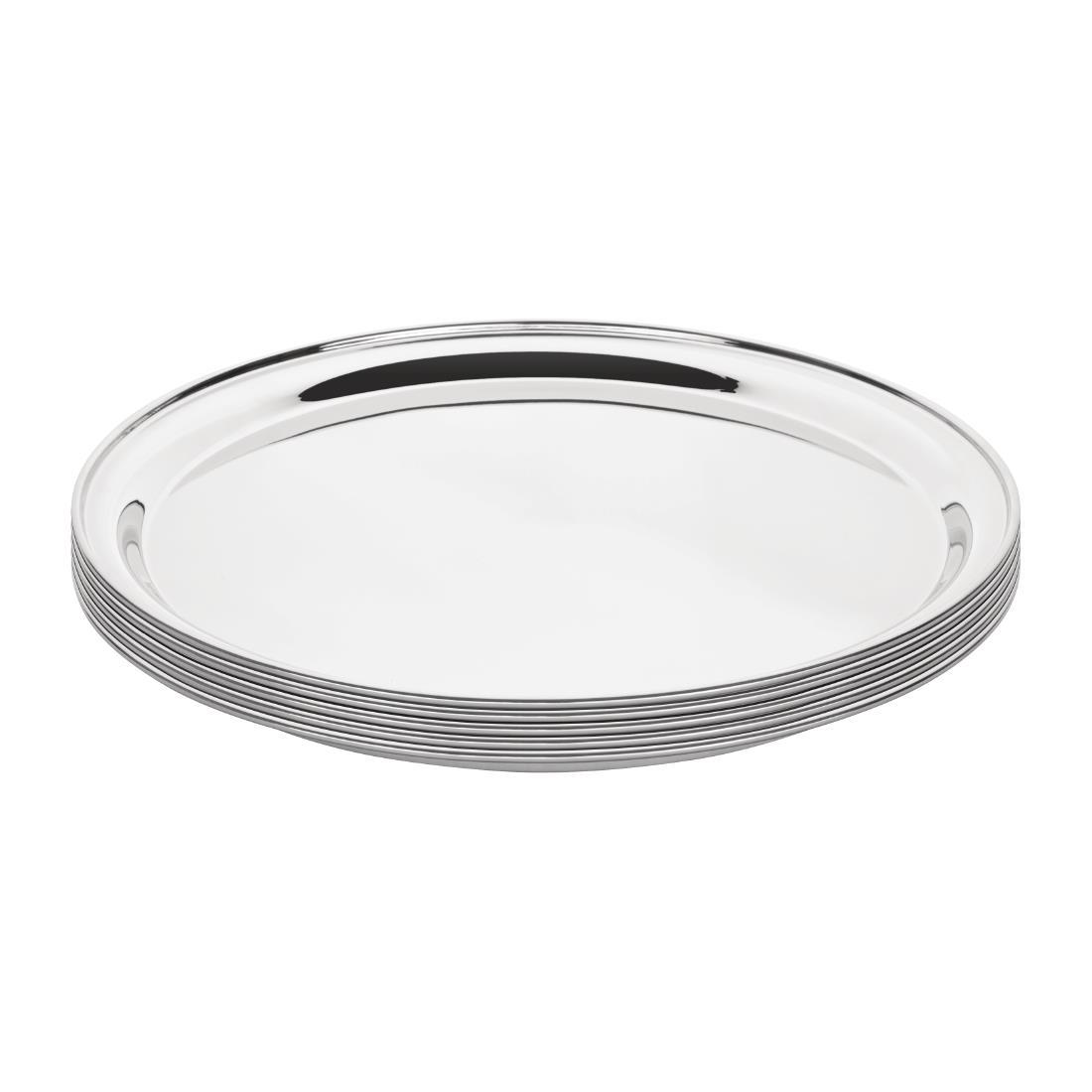 Olympia Stainless Steel Round Service Tray 305mm - J828  - 2