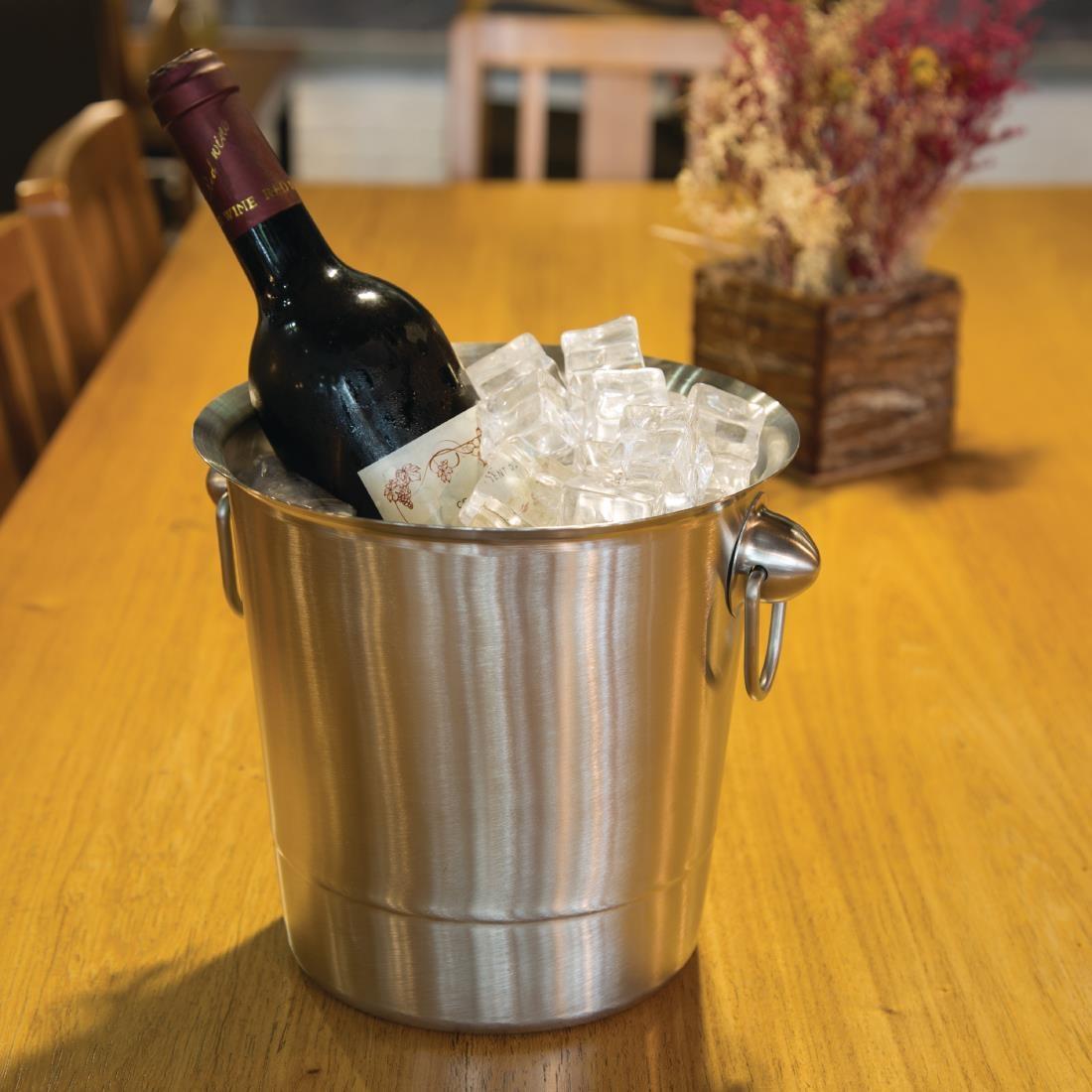 Olympia Brushed Stainless Steel Wine and Champagne Bucket - K406  - 6