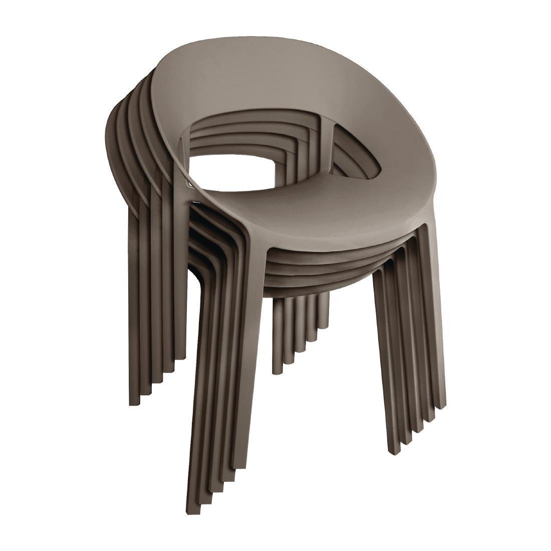 GR339 - Bolero PP Wraparound Chair Coffee (Pack 4) - GR339  - 4