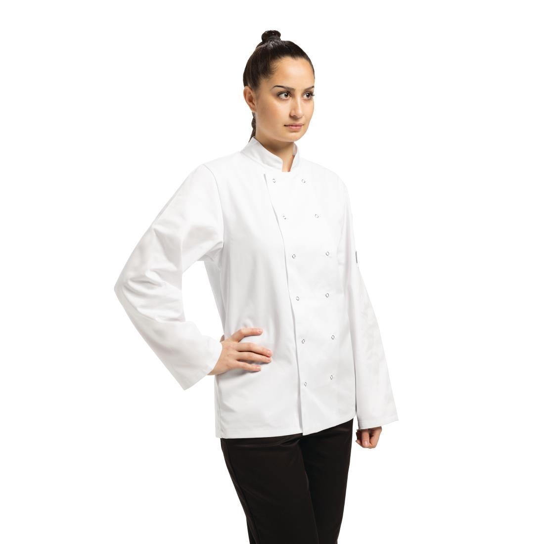 Whites Vegas Unisex Chefs Jacket Long Sleeve White XS - A134-XS  - 2