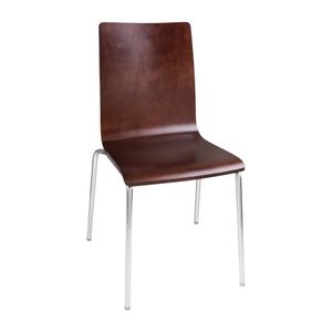 Bolero Square Back Side Chair Dark Chocolate Finish (Pack of 4) - GR343  - 1