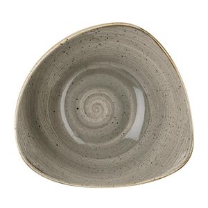 Churchill Stonecast Triangle Bowl Peppercorn Grey 265mm (Pack of 12) - DK559  - 1
