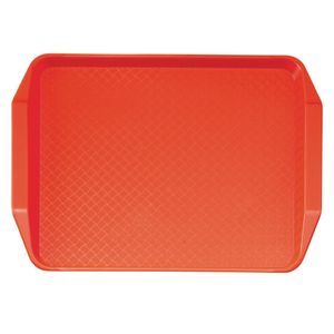 Cambro Polypropylene Handled Fast Food Tray Red 430mm - DE315  - 1