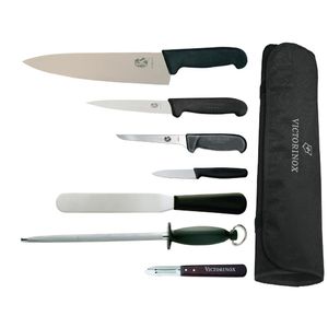 Victorinox 25cm Chefs Knife with Hygiplas and Vogue Knife Set - F202  - 1
