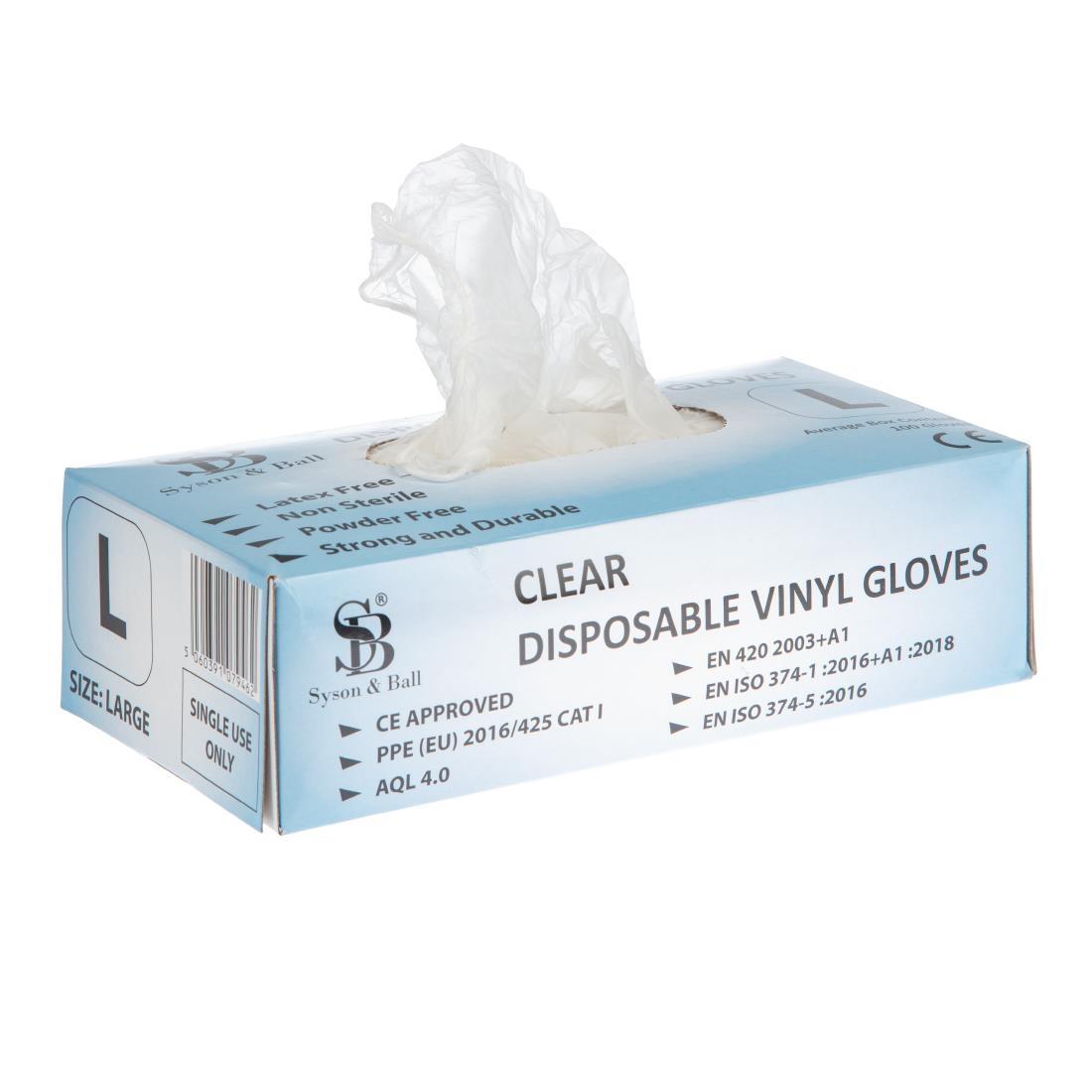 Powder-Free Latex Gloves Clear Medium (Pack of 100) - Y262-M  - 4