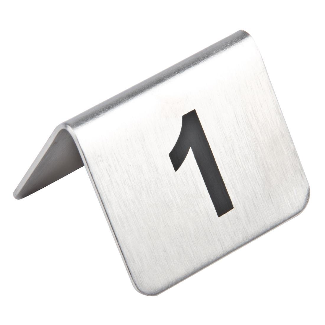 Stainless Steel Table Numbers 1-10 (Pack of 10) - U046  - 1