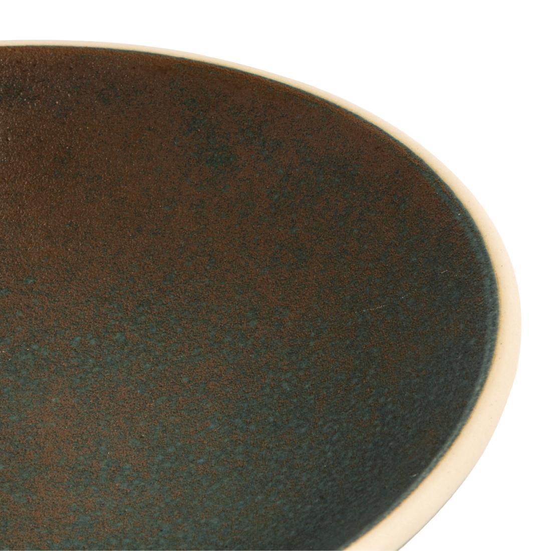 Olympia Canvas Shallow Tapered Bowl Green Verdigris 200mm (Pack of 6) - FA326  - 4