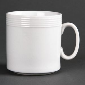Olympia Linear Mugs 220ml 8oz (Pack of 12) - U088  - 1