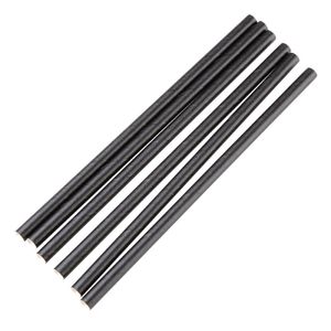 Fiesta Compostable Individually Wrapped Paper Cocktail Stirrer Straws Black (Pack of 250) - FP441  - 1