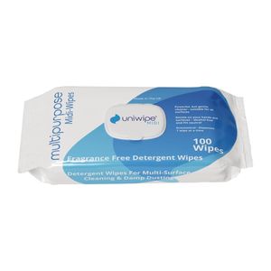 Uniwipe Multipurpose Detergent Midi-Wipes (Pack 100) - FS700  - 1