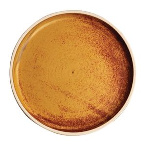 Olympia Canvas Flat Round Plate Sienna Rust 180mm (Pack of 6) - FA307  - 1