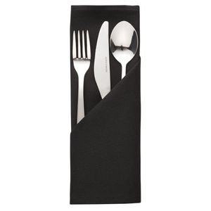 Occasions Polyester Napkins Black (Pack of 10) - HB561  - 1