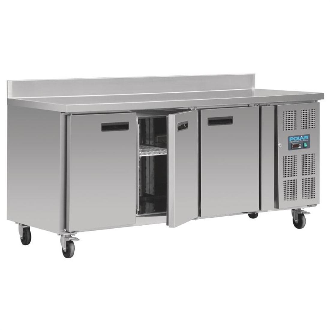 Polar U-Series Triple Door Counter Freezer with Upstand 417Ltr - DL917  - 4