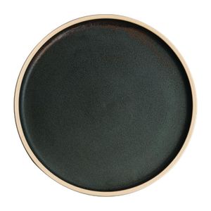Olympia Canvas Flat Round Plate Green Verdigris 250mm (Pack of 6) - FA322  - 1