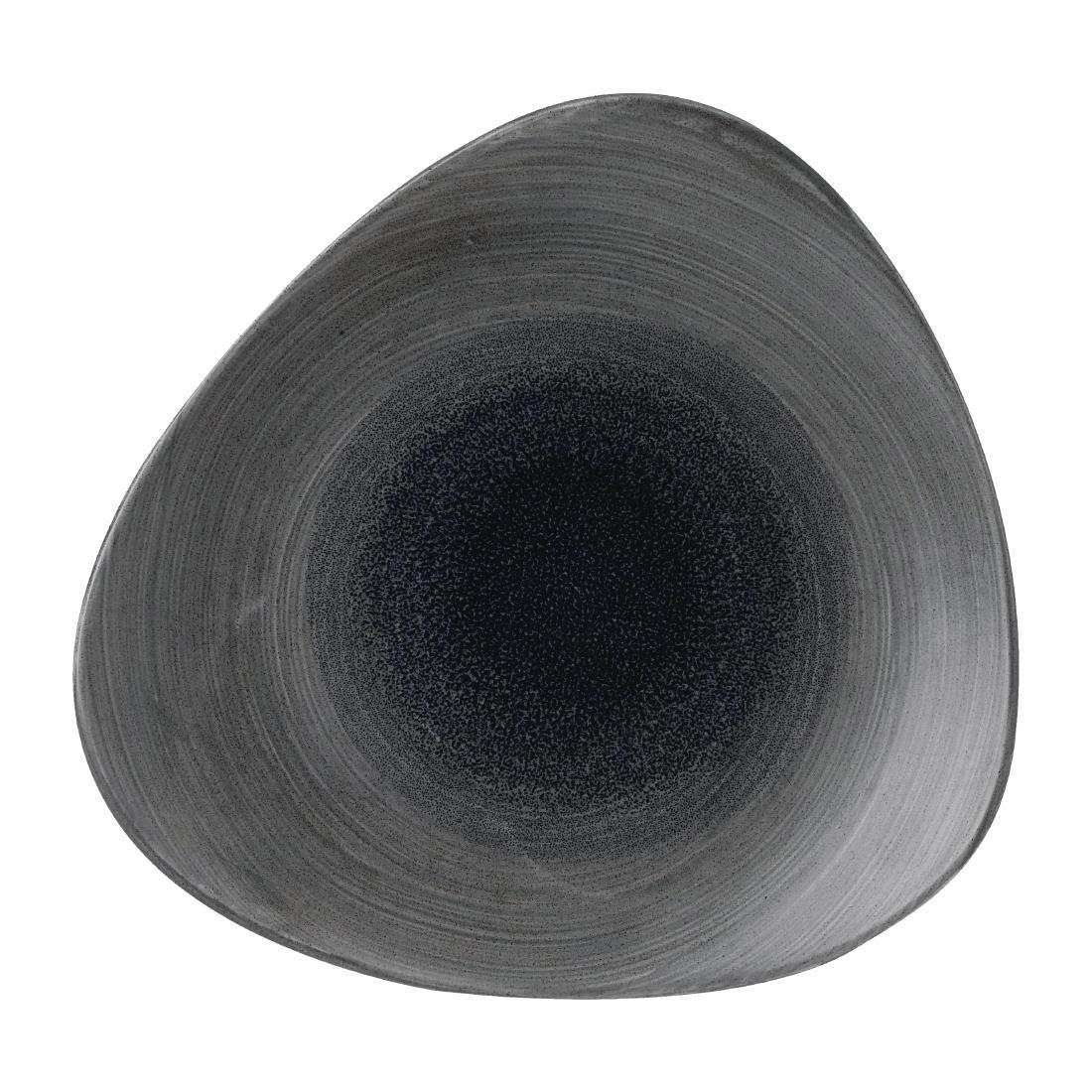 Churchill Stonecast Aqueous Lotus Plates Grey 254mm (Pack of 12) - FD856  - 1