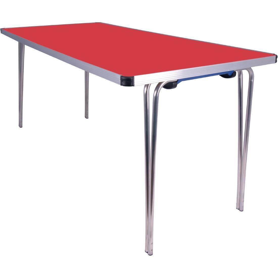 Gopak Contour Folding Table Red 5ft - DM697  - 1