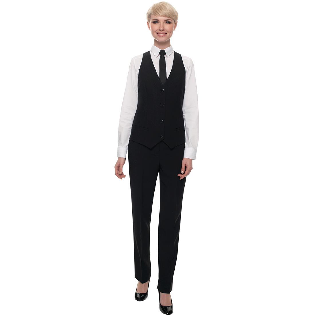Events Ladies Black Waistcoat - Size M - BB173-M  - 2