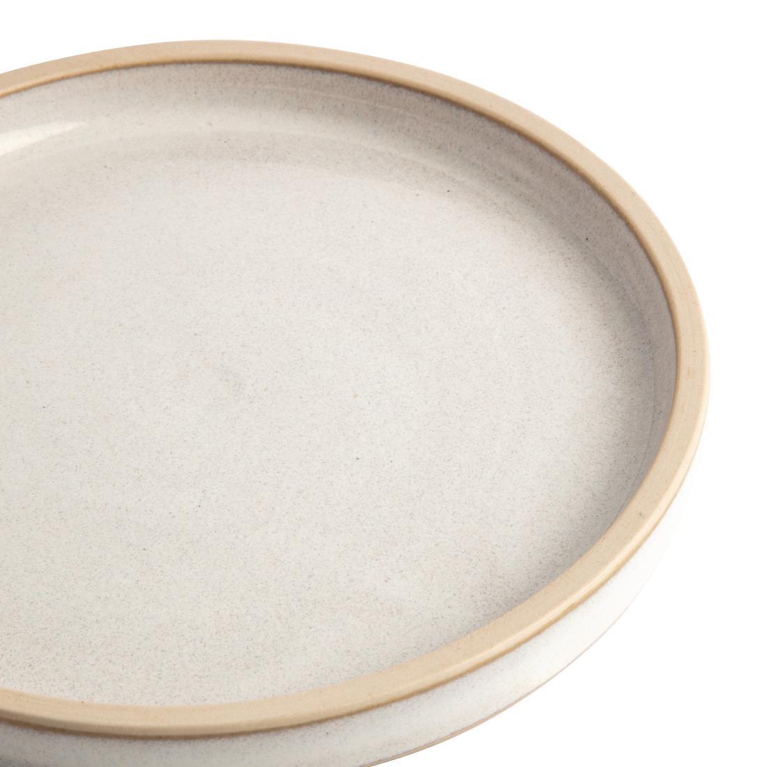 Olympia Canvas Flat Round Plate Murano White 180mm (Pack of 6) - FA328  - 4