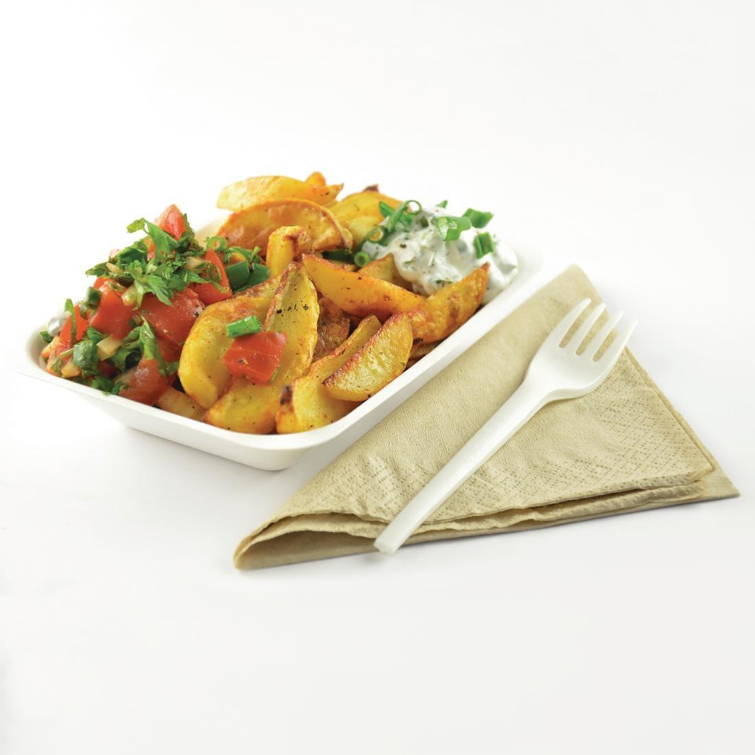Vegware Compostable Bagasse Chip Trays 175mm (Pack of 500) - GH025  - 2