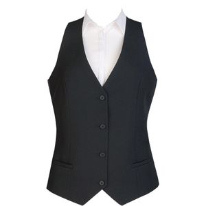 Events Ladies Black Waistcoat - Size XL - BB173-XL  - 1