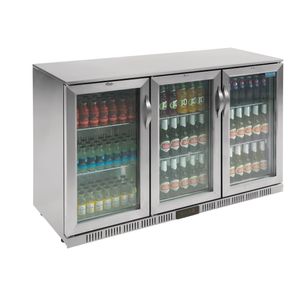 Polar G-Series Back Bar Cooler with Hinged Doors Stainless Steel 330Ltr - GL009  - 1