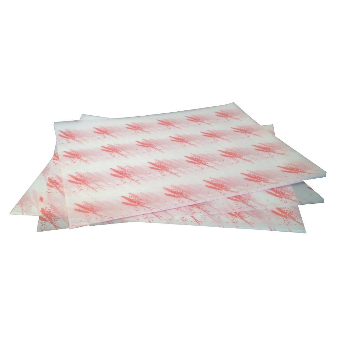 Burger Wrapping Paper Sheets Red 245 x 300mm (Pack of 1000) - GH036  - 1