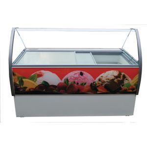 Crystal Venus Elegante 10 Pan Ice Cream Display Counter VenusEle46 - CK645  - 1
