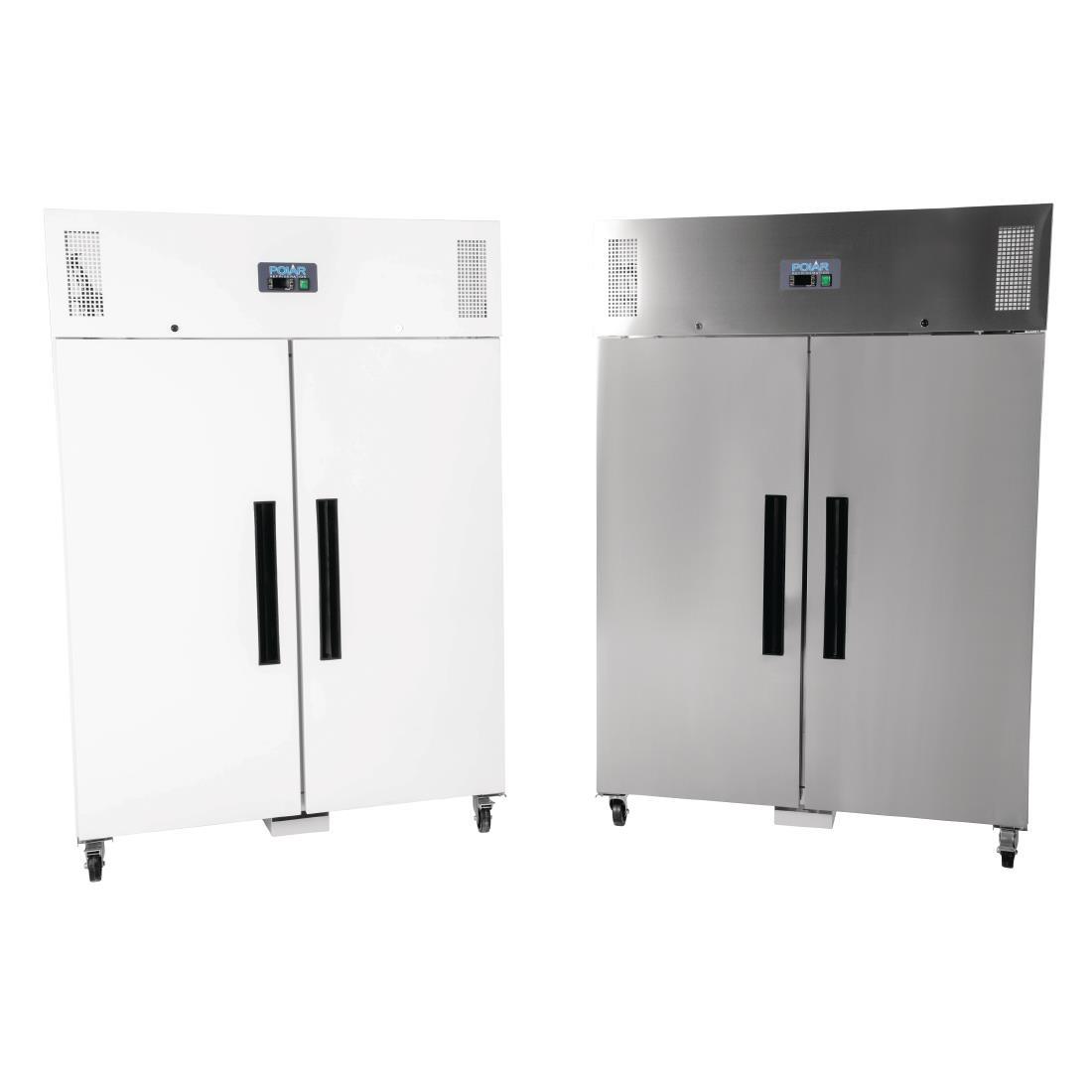 Polar G-Series Upright Double Door Freezer 1200Ltr White - CD616  - 14